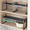 Expandable Adjustable Kitchen Organizer Space Saving Retractable Cabinet Shelf  Cabinet Internal