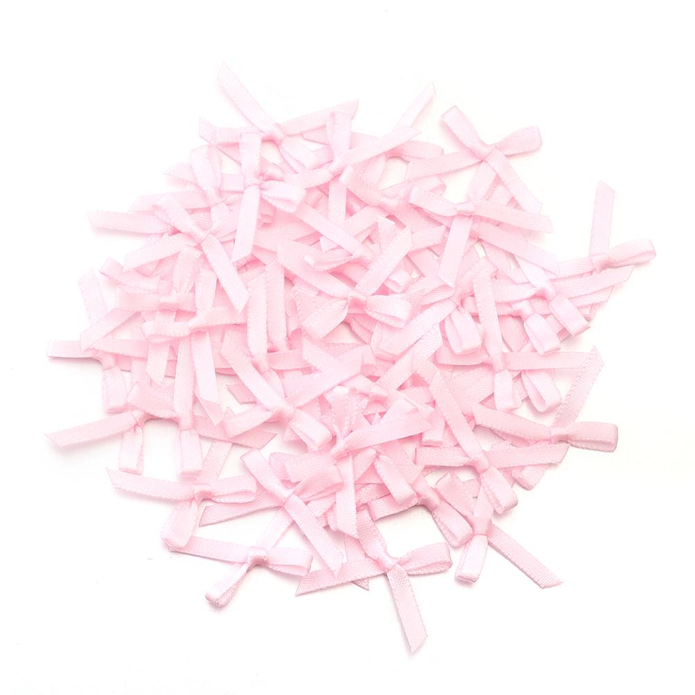50Pcs/pack Color Ribbon Bows Fashion Small Size Satin Ribbon Bow DIY Handmade Crafts Hairpin Hair Grip for Party Home Decoration