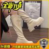 Fashion Versatile Thick-soled Fashion Boots Women's Skinny Boots High Heels Muffin Bottom Round Head Thick Heel Boots Women's Knight Boots