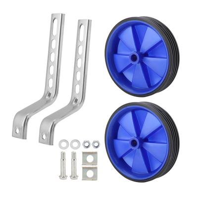 2Pcs Adjustable Training Side Wheels Stabilizer for Children 12 20  Bicycle Balance(Blue)