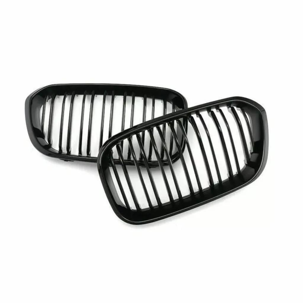 Glossy Black Front Kidney Grill Grille For BMW 1 Series F20 F21 LCI 120i 2015 2016 2017 Car Front Bumper Grilles Racing Grills