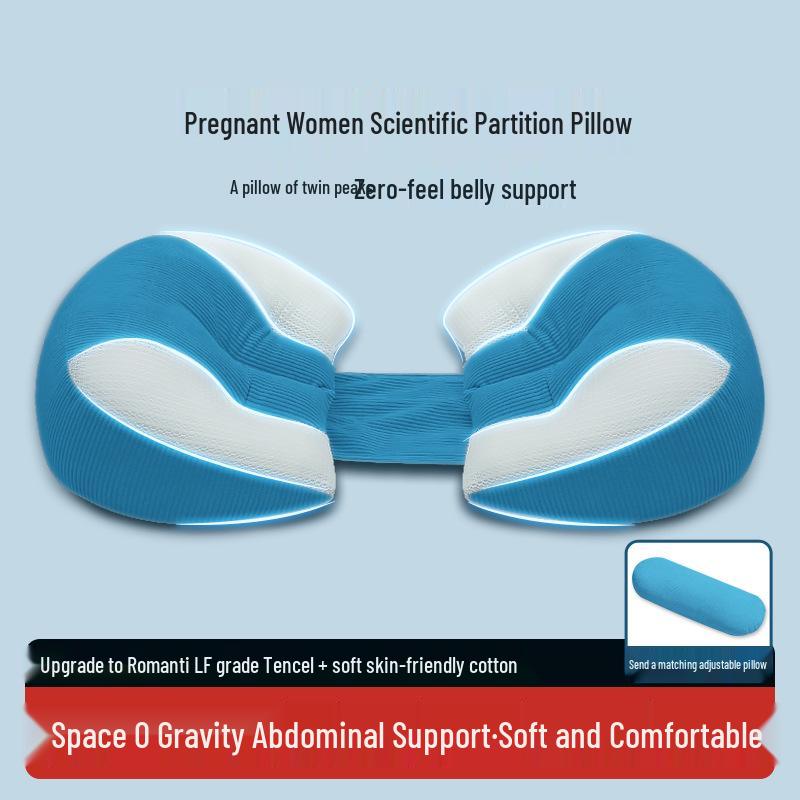 Maternity U-Shaped Pregnancy Pillow with Belly and Back Support for Side Sleepers