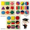 Montessori Geometric Shape Matching Wooden Puzzle for Early Childhood Education