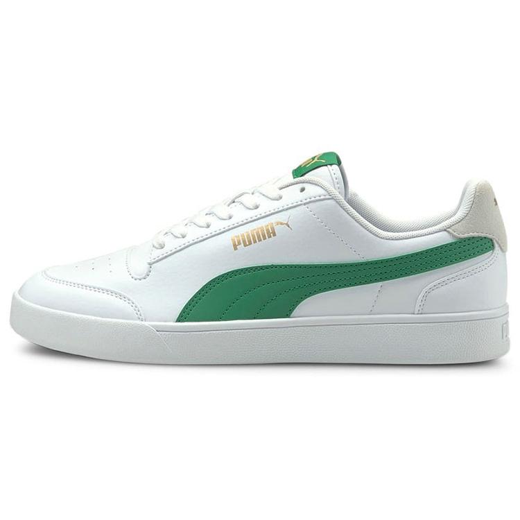 PUMA Unisex Shuffle Sneakers White/Green Men s 309668-13 EU 37