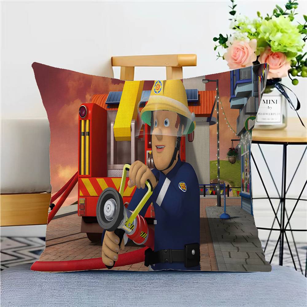 

Fireman Sam Personalized Picture Text Home Decorative Pillows Household Gifts 45x45cm 18x18Inch