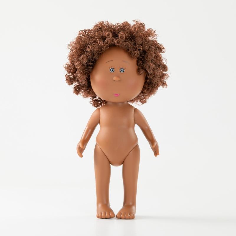24cm Girls Toy Curly Hair Bean Eye Vinyl Doll Dress Up Dark Skin Mia Potato Dolls Movable Action Figure Body Children Gift Poseable Articulated Scale