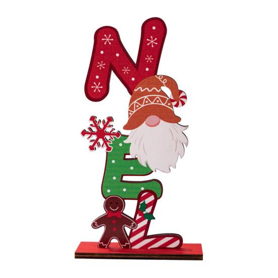Wooden Christmas Ornament Desktop Faceless Gnome Gingerbread Man Decoration Xmas