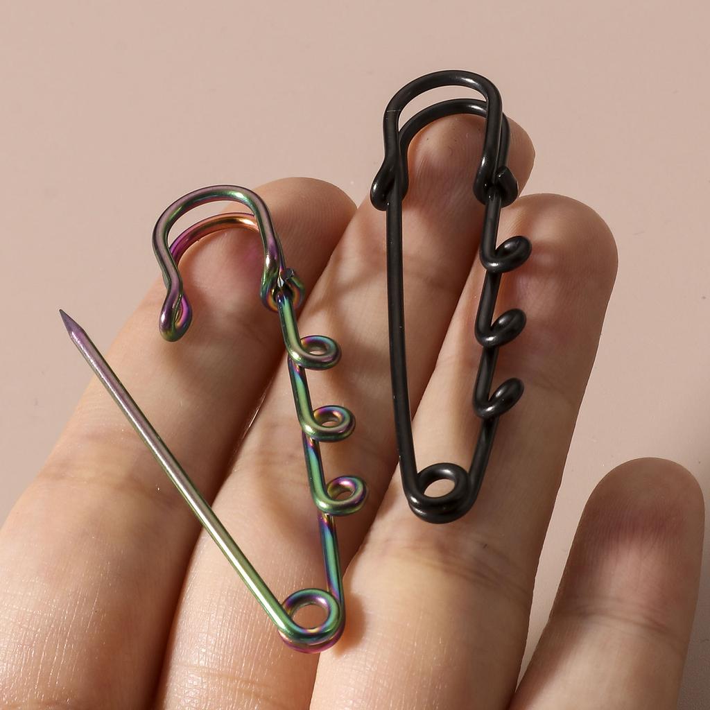 2 Stück 304 Edelstahl Sicherheitsnadel Broschen Verschluss Mehrfarbig Herstellen Handgefertigte Fundstücke DIY Schmuck Zubehör