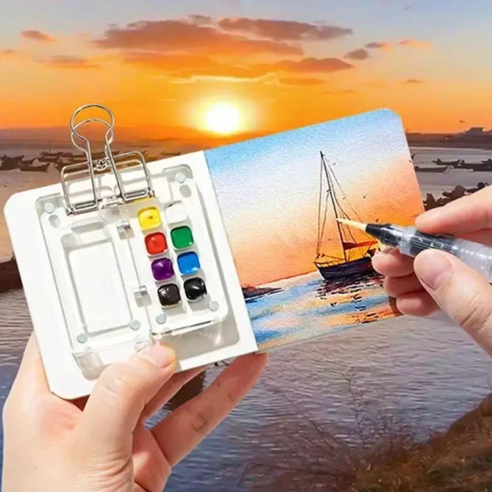 Palettes Portable Travel Painting Set Mini Size Mini Paint Tray  Outdoor Sketching