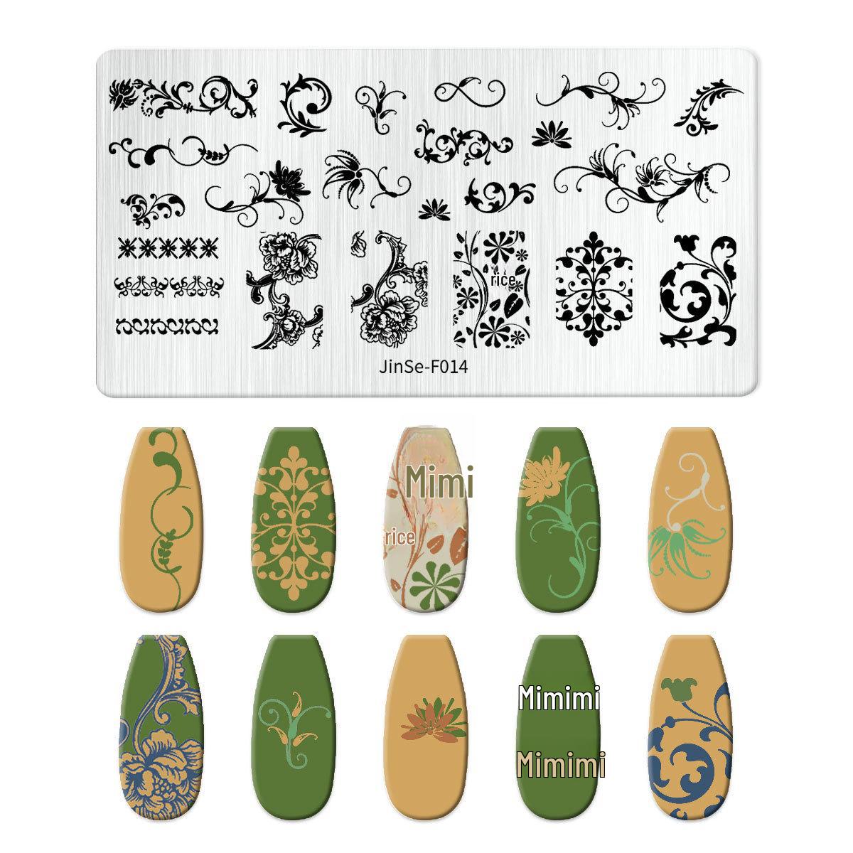 

Набор из силиконовых штампов для дизайна ногтей и геометрических стальных пластин