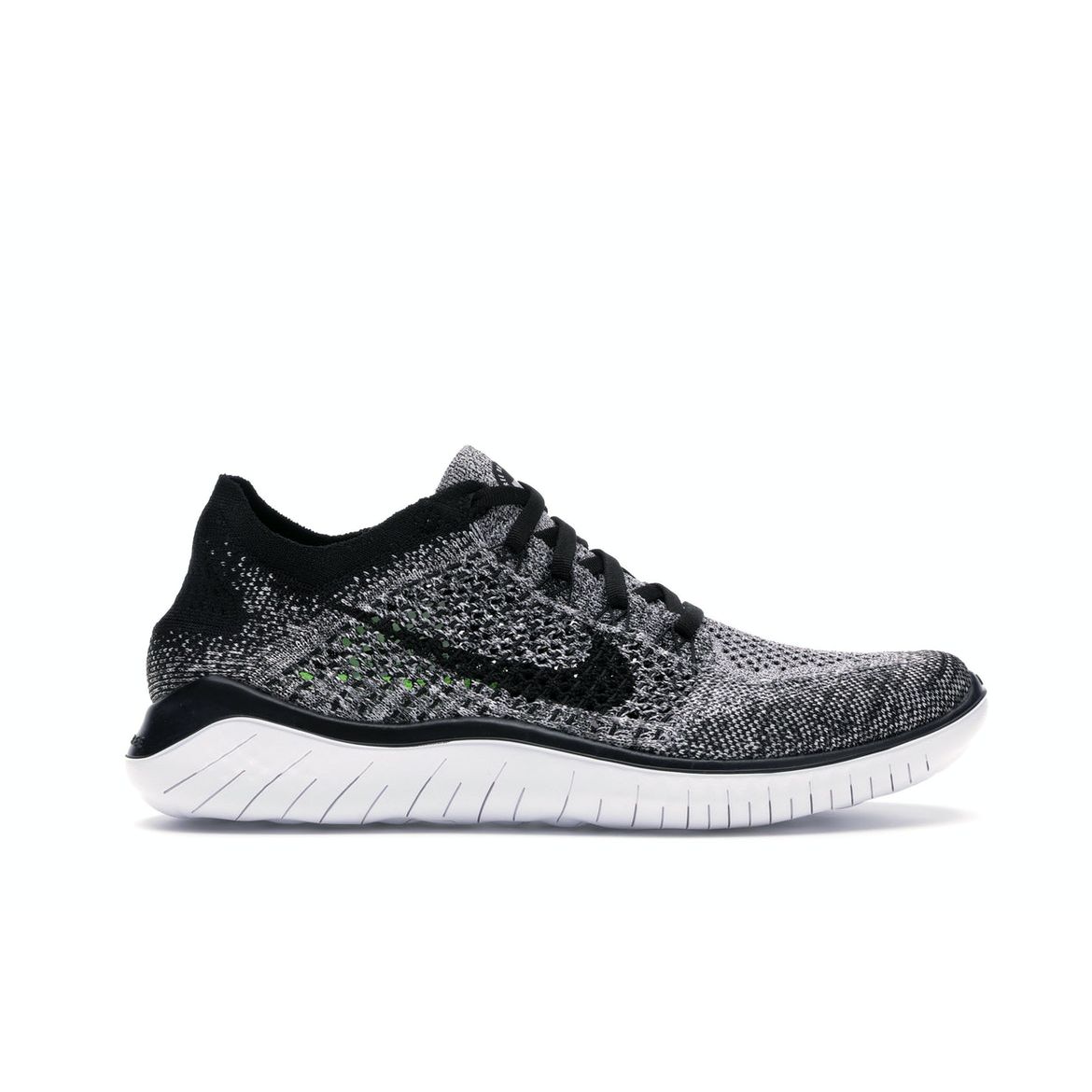 Nike Wmns Free RN Flyknit 2018 White Black 942839-101 EU 37.5