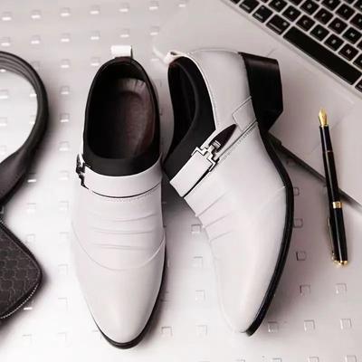 Dress Shoes Man 2025 Trend Black Pointed Toe Social Shoe for Men Official Clothing Legitimate Leather Italian Low Price Style 39