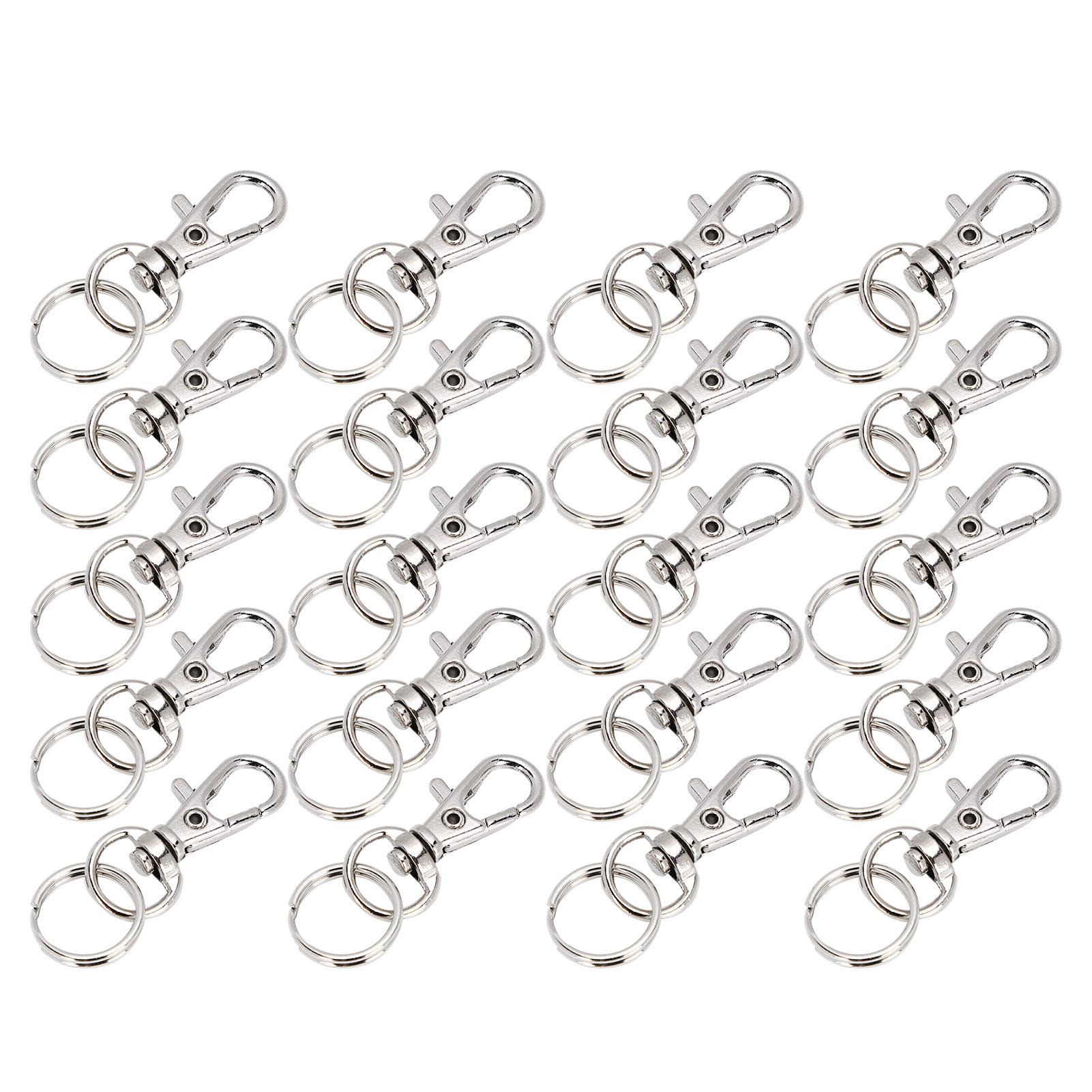 

20Pcs Key Chain Clip Hook Swivel Lanyard Snap Keychain Key Ring Hardware DIY Accessories32mm Length Clip with 12mm Key