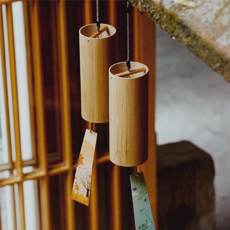 

Аккорд Зимний Стиль Бамбуковые 8-тональные Аккордовые Колокольчики Ветра Натуральные Бамбуковые Колокольчики Ветра Украшения для Садовой Беседки Легко