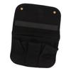 Chair Armrest Bag Large Capacity Waterproof Canvas Beach Chair Hanging Storage Pouch for Outdoor Camping Picnic Black