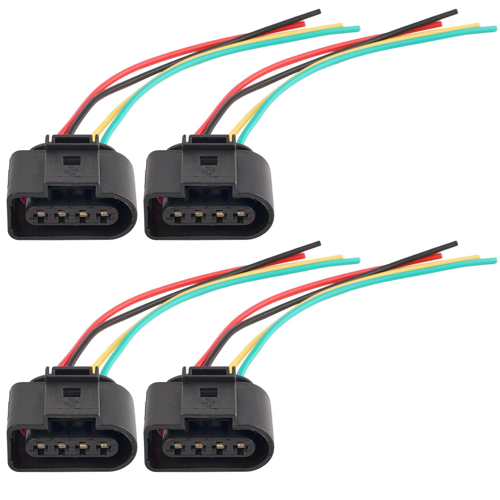 

4 шт. разъем катушки зажигания для ремонта жгута проводов для VW Jetta Golf Passat Tiguan CC A3 A4 A5 A6 A8 TT Q5 1J0973724