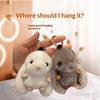 1Pc Trendy Plush Rabbit White Keychain For Woman With Cute Charm Soft Toy Decorative Accessory For Bags  Year Gift Body Kit