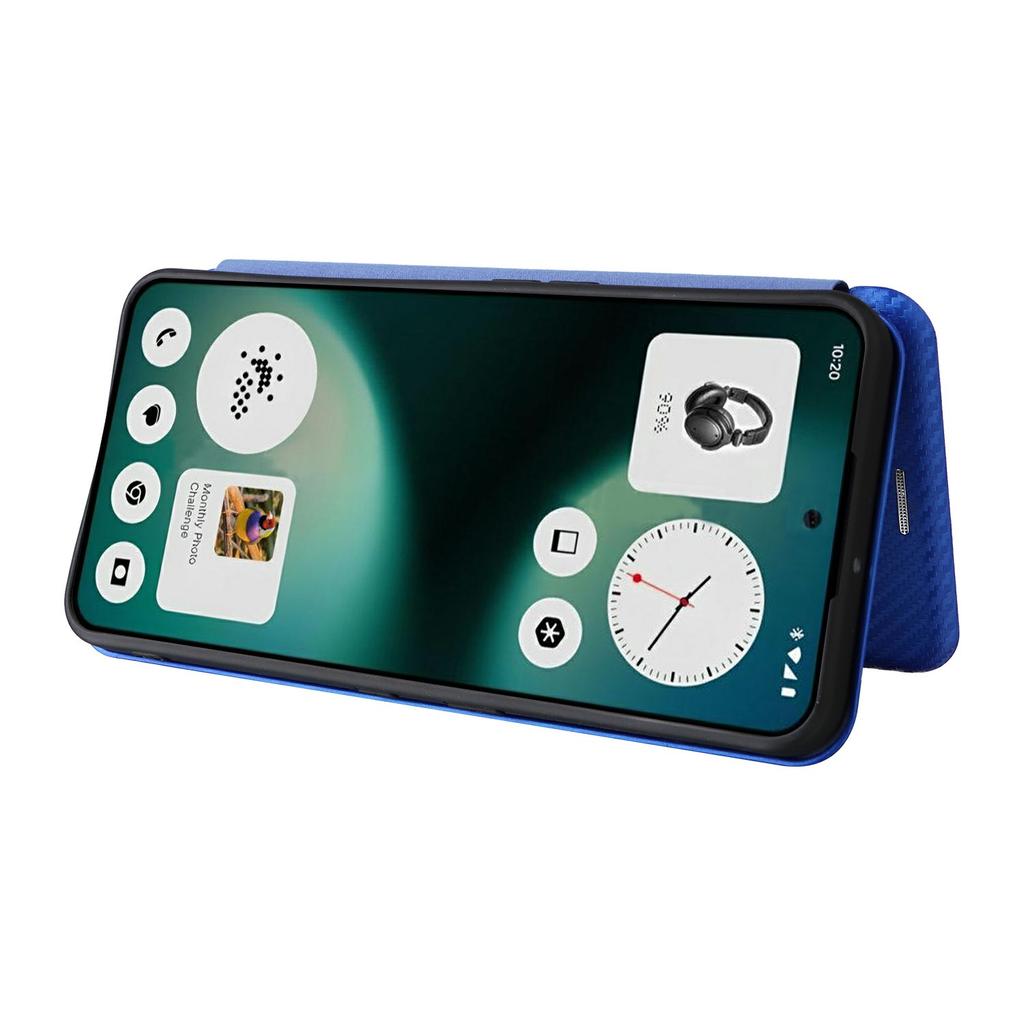 For Nothing Phone (3a) Lite 5G Case Carbon Fiber Texture Drop-Proof PU Leather Phone Cover
