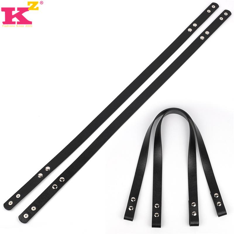 

Плечевой ремень для сумки длиной 56 см с застежкой на четыре кнопки из искусственной кожи чёрный