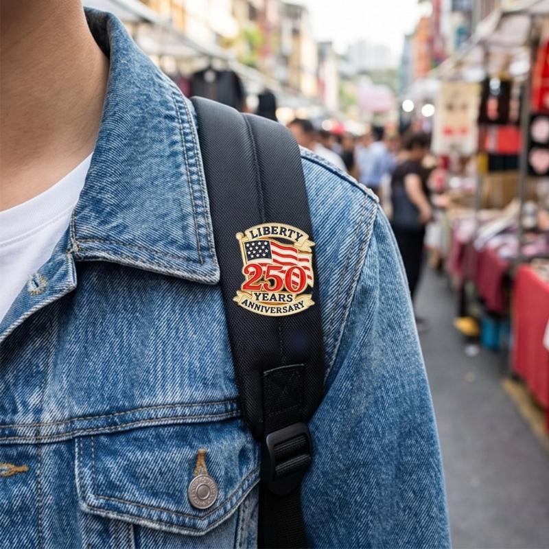 American 250th Anniversary Commemorative Badge Pins Alloy Craft For Collectors And History Enthusiasts