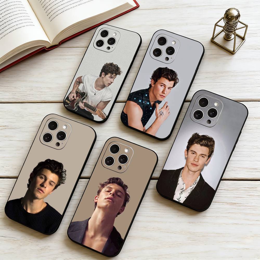 S-Shawn M-Mendes Phone Case For iPhone 17, 16,15,14,13,12,11 Plus,Pro Max, Others Soft Black Cover