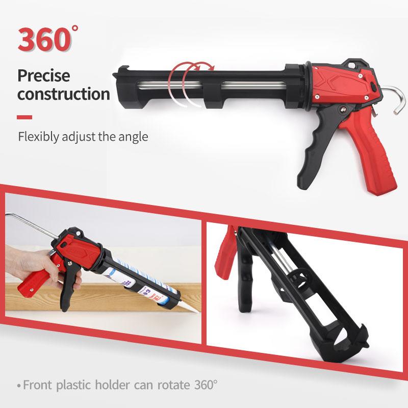 1350N Rotatable Caulking Gun Manual Glue Sealant Gun Finishing Tools Glass Corner Seam Filling Concrete Tile Joint Hand Tools