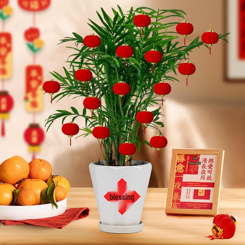 Small 2025 Red Bonsai Tree Ornaments for Outdoor Atmosphere & Wedding Decoration