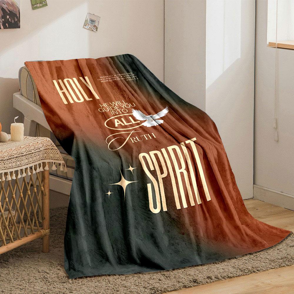 Holy Spirit Dove Blanket Printed Blanket for Living Room Bed Couch lunch break Soft Cozy Blanket for Friend's festival Gift