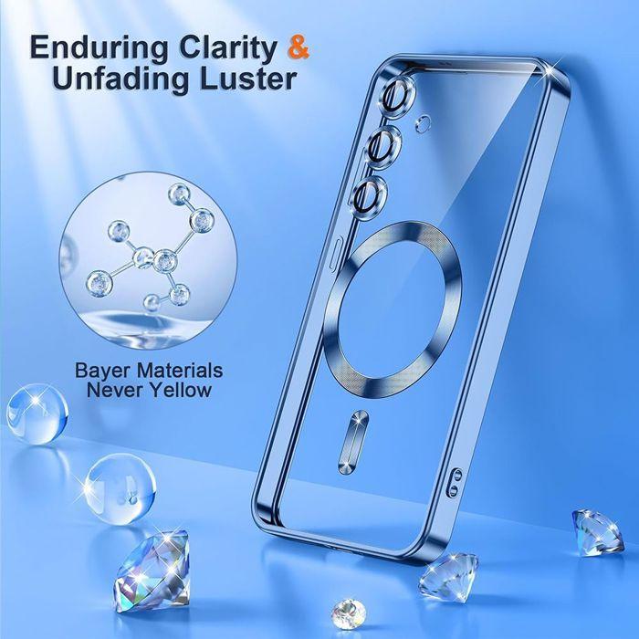 Coque de Protection - BOOLING - Samsung Galaxy A17 4G/5G - Cercle Magnétique Bleu - 2 Vitres - Antichoc