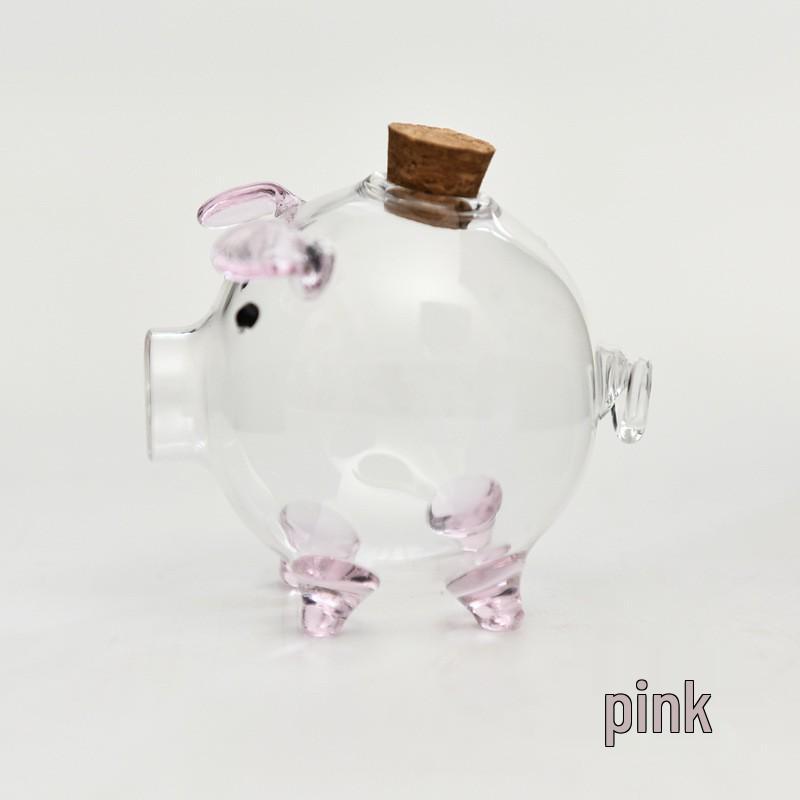 Mini Golden Bean Borosilicate Glass Piggy Bank & Wishing Bottle