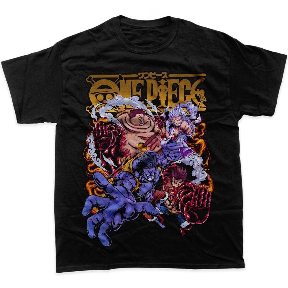 One Piece Anime Luffy Gear5 Print T Shirt Unisex Unisex Cotton Short Sleeve Summer Y2k Graphic Tee Casual Streetwear Oversized Tops
