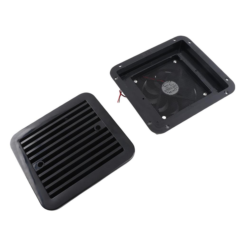 12V 4W Cooling Fan with Shutters Vent One‑Way Side Strong Wind Air Exhaust Car Styling Camper Accessories
