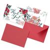 Clickedin Thank You Cards, Stylish Floral Design, 24 Cards and Envelopes