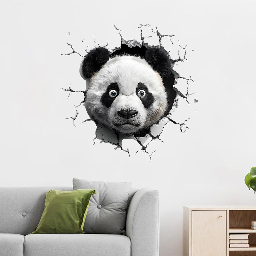 Adorable Panda Wall Sticker for Kids Room Nursery Wall Decoration Cute Animal Wall Art