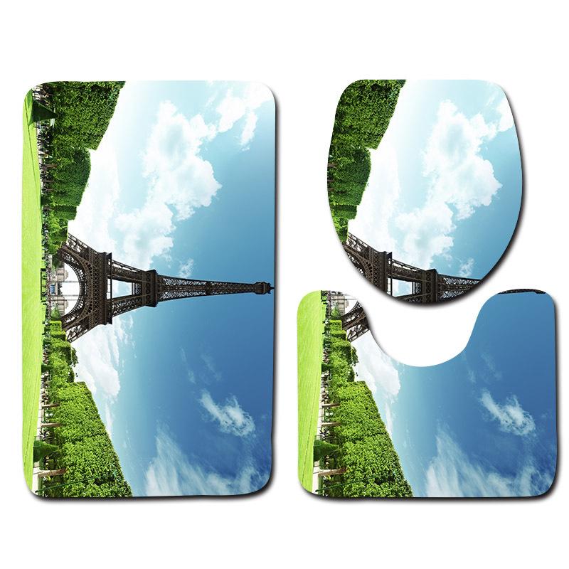 Tower-Fußmatte, Badezimmermatte, WC-Dreiteiler