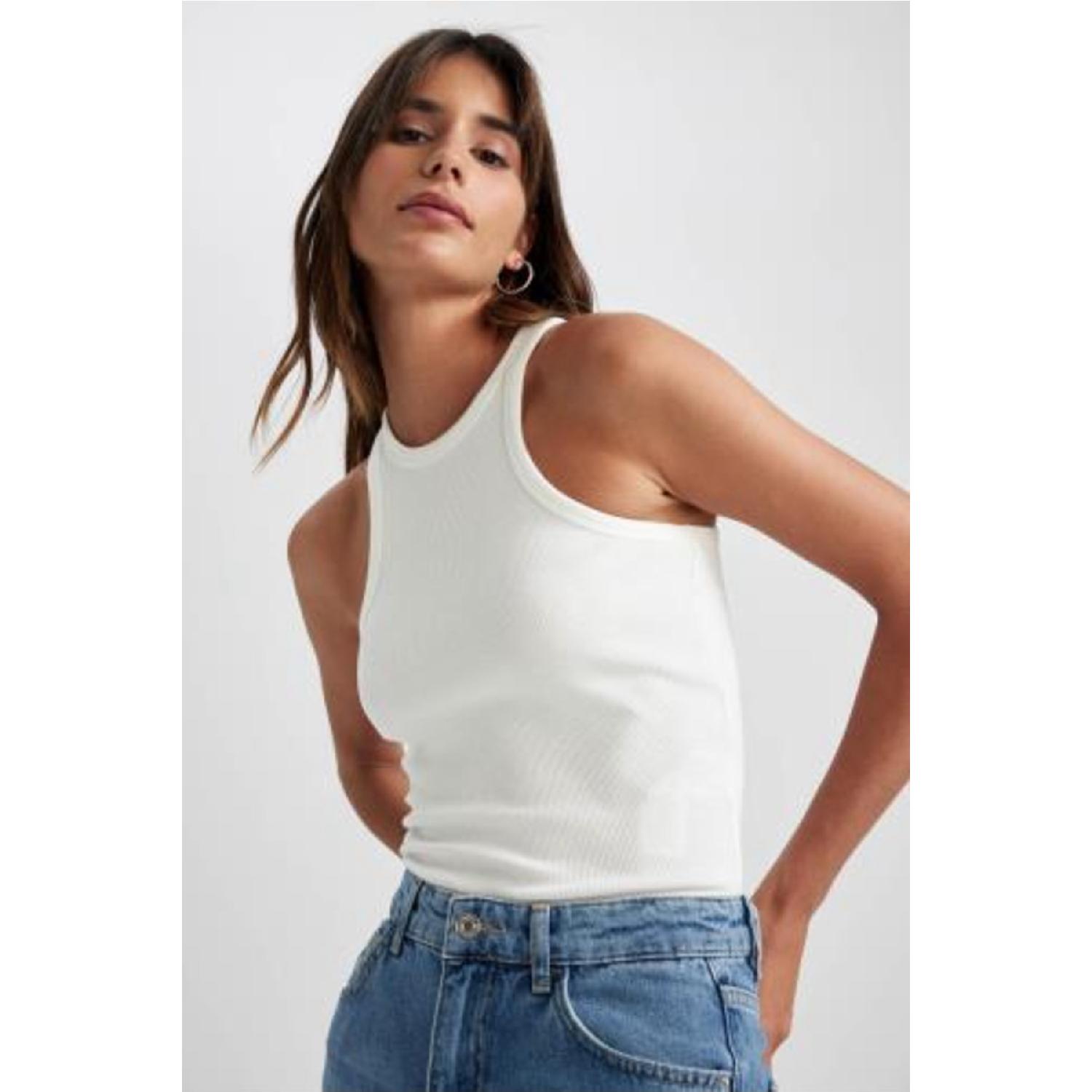 

Трикотажная майка в рубчик с воротником для тяжелой атлетики Slim Fit XXL