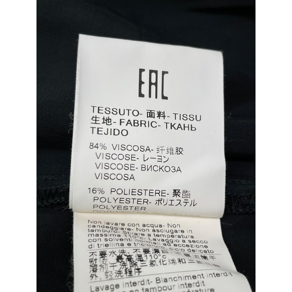 MSGM Black Lid Collar Fluid Shirt tops 41 blackUsed