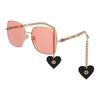 Hollow Mirror Leg Lightweight Alloy Chain Series Starfish Pendant Chain Irregular Sunglasses Unisex Sunglasses GG0724S-005