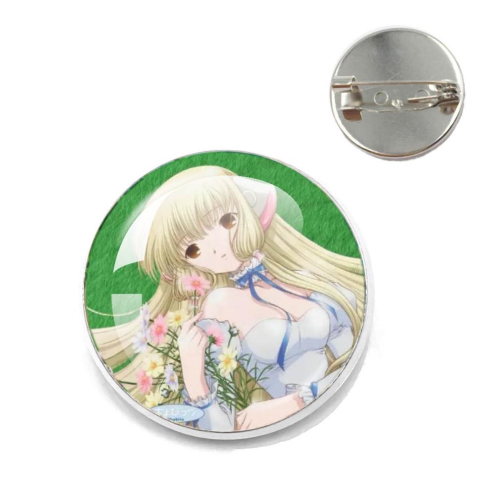 Anime Chobits Pin Metal Brooches Cute Collar Lapel Pin  Chi Cute Creative Funny Cartoon Badge Brooch Hat Lover Jewelry Gift