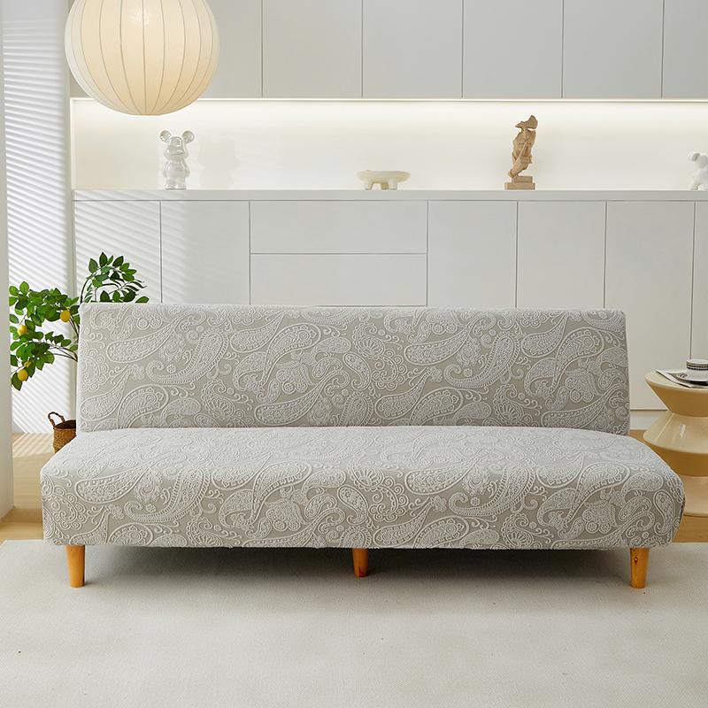 Armless Jacquard Sofa Bed Cover Elastic Soft Folding Sofa Covers Without Armrests  Couch Sofa Protection Suitable For 2-3 Seater