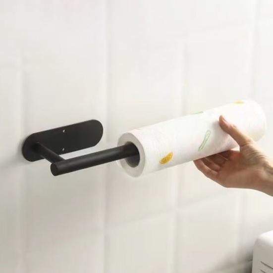 Držák papírových utěrek pod skříňku Lepicí stojan na roli papírových utěrek Nástěnný dávkovač papírových utěrek z nerezové oceli pro kuchyň koupelnu spíž lednici