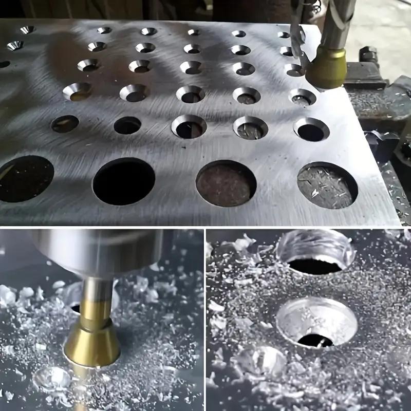 Chamfering Steel Plate Aluminum Parts Countersink Drill Bit Deburring Drill Taper Hole Cutter Countersunk Head Chamfering Tools