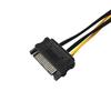 15Pin Sata Male To 8Pin Pci-E Power Supply Cable 8.16 Inch Sata Cable 15-Pin To 8 Pin Cable Wire For Graphic Card