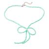 Vintage Design Niche Cold Wind Exaggerated  Beads Bowknot Necklace Clavicle Chain Female Colored Rice Bead Jewelry