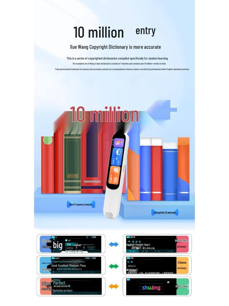 Synchronous Offline Photo Scanning and English Dictionary Reading Pen with Smart Learning Translation.