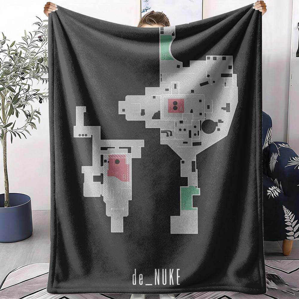 C-Counter Strike CS Go Throw Summer Lightweight Flannel Blanket Soft Breathable AC Throw for Sofa Bed Travel Cozy Nap