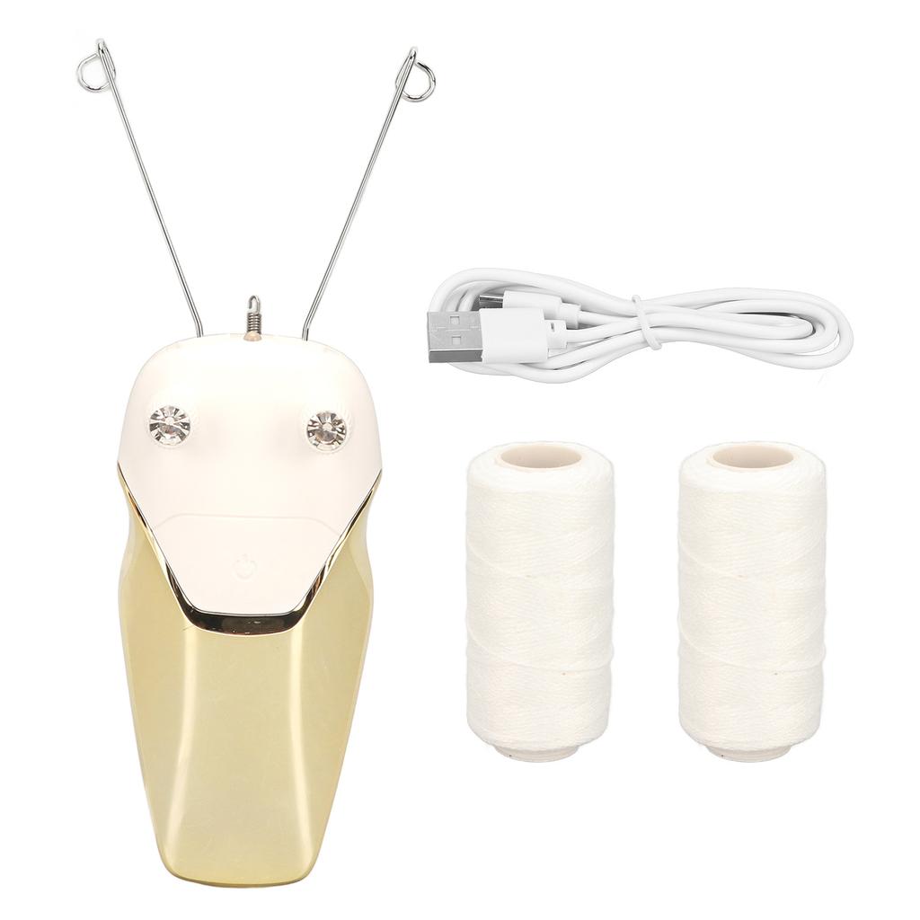 Electronic Thread Hair Epilator LED USB Rechargeable Trimming Beauty Hair Removal Epilator for Neck