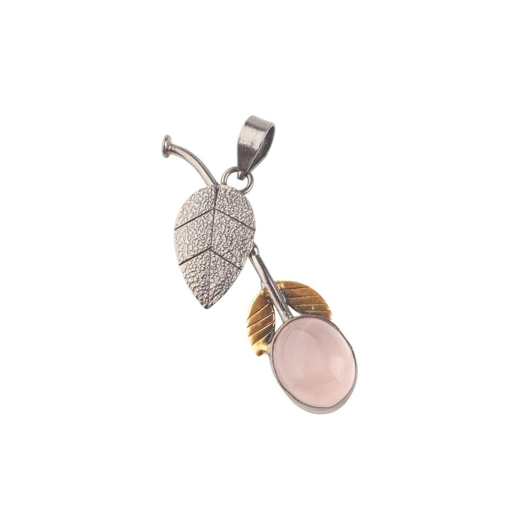 Natural Rose Quartz Pendant 925 Solid Silver Gemstone Jewelry Partywear Pendant PP-55-31