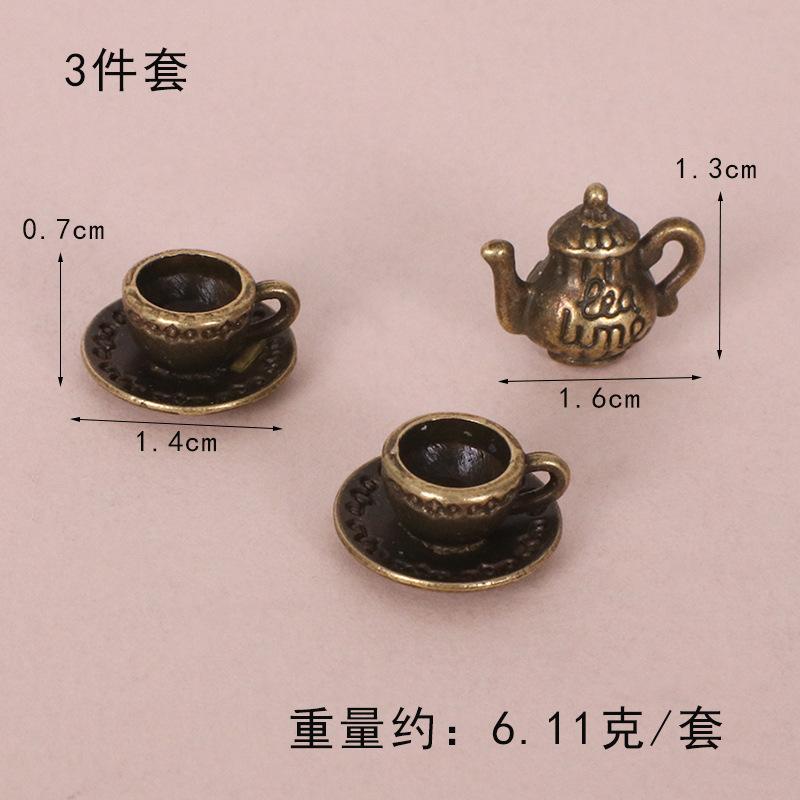 DIY Retro Alloy Jewelry Accessories (1 Teapot + 2 Teacups)
