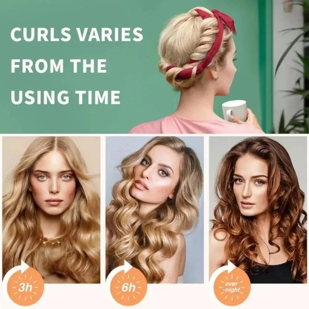 Heatless Curling Rod Headband No Heat Ribbon Hair Roller Soft Hair Curlers Silk Curls Lazy Sleeping Perm Rods Hair Styling Tools